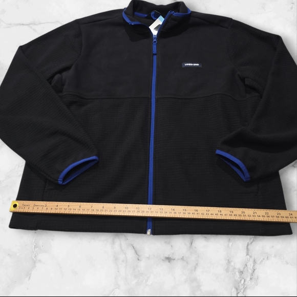 NWT Lands' End Men's Jacket Black And Blue Size Large (L) B43 - Picture 8 of 10